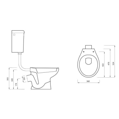 Pro Series Junior School Low Level Pan - 350mm Height